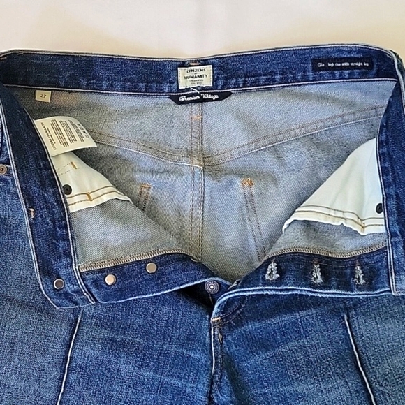 Citizens of Humanity GIA HIGH RISE ANKLE STRAIGHT LEG IN RESTLESS Size 27 Button - Picture 5 of 16